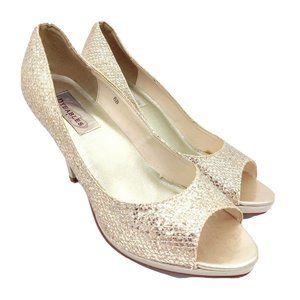 Dyeables Sari Womens Glitter Platform Pump 8B Cham